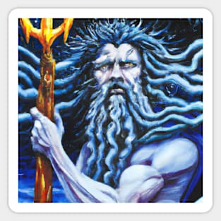 Zeus - painting of the greek ancient god Sticker